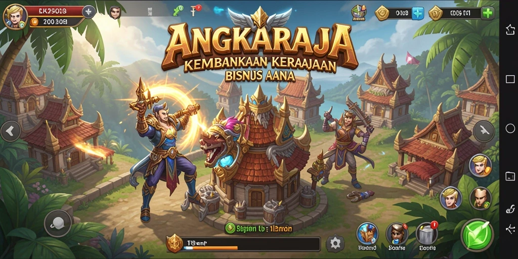 Tampilan gameplay yang dinamis dan menantang dalam ANGKARAJA.