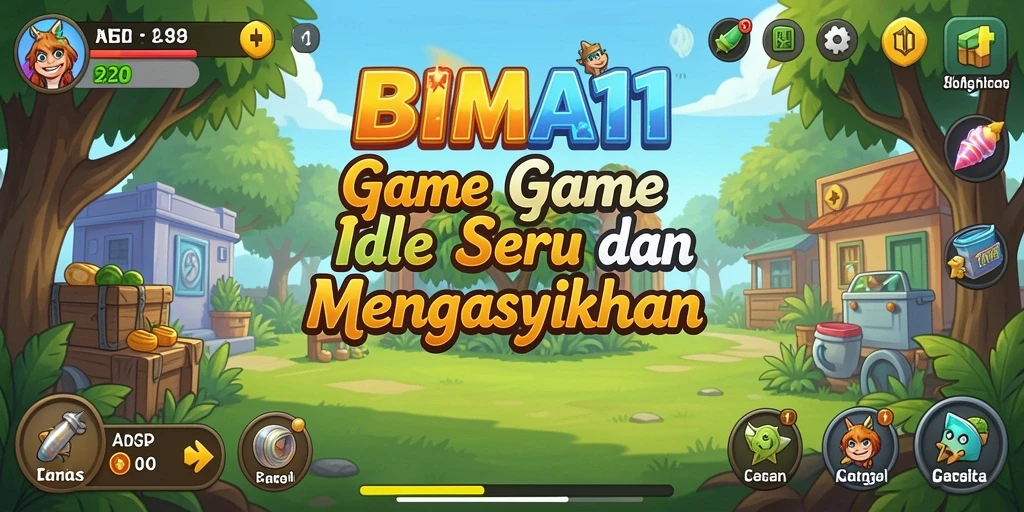 Tangkapan layar gameplay BIMA11 yang menampilkan kemajuan kerajaan.