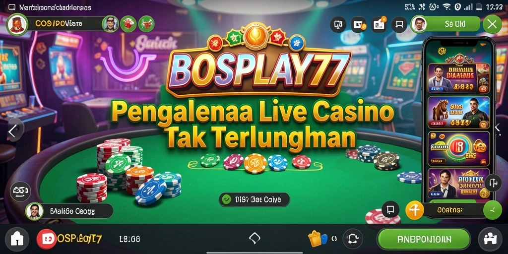 Tampilan gameplay Live Casino yang mengesankan di BOSPLAY77.