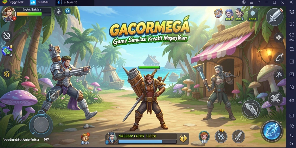 Screenshot gameplay GACORMEGA menampilkan dunia simulasi yang imersif dan kreatif.