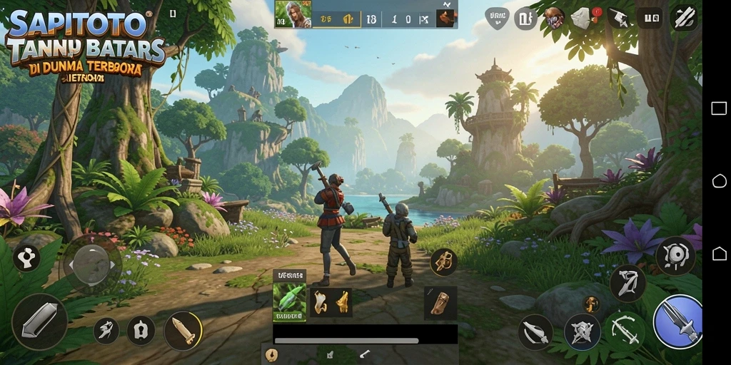 Tampilan gameplay terbuka di dunia SAPITOTO yang luas.